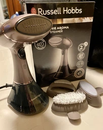 Відпарювач Russell Hobbs компактний Steam Genie Aroma, 1800Вт, 200мл, постійна пара - 32гр, керам. підошва, чорно-коричневий фото от покупателей 5