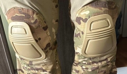 Вставні тактичні військові наколінники кольору олива DELTA-TEC фото від покупців 3