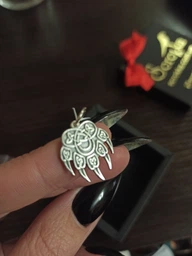 Серебряный кулон "Лапа Медведя" 925° пробы с чернением | Славянский оберег фото от покупателей 2