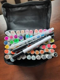 Маркери двосторонні Touch Multicolor 60 кольорів та Альбом на спіралі А5 на 50 аркушів Професійний набір для малювання