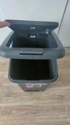 Відро для сміття 30 л з кришкою та педаллю пластикове MVM BIN-01 30L GRAY фото від покупців 9