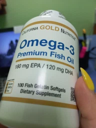 Жирні кислоти California Gold Nutrition Omega-3 Premium Fish Oil DHA 100 капсул фото від покупців 6