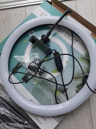 Кільцева лампа Ring Light 30 см зі штативом 2м світлодіодне LED кільце від USB набір для блогера 3 режими фото від покупців 19