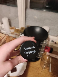 Набор емкостей для специй на круглой подставке 16шт мраморно-черного цвета Ari&Ana. Круглая карусель баночек для специй. Органайзер-подставка для хранения специй. фото от покупателей 8
