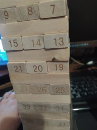 Настільна гра дженга Strateg 30358 B Wonky на 54 дерев'яних бруска (30358-RT) фото від покупців 6