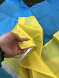 Флаг Украины с гербом ручной 140х90 см украинский национальный флаг Украины Kayfovo K140-90-1 фото от покупателей 12