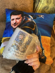 Подушка Супергерой Зеленский квадратная двухсторонняя стандарт 35 х 35 см - MyTee фото от покупателей 3