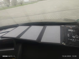 Сонячний зарядний пристрій портативна сонячна панель Bodasan 21W 5V 2.1A фото від покупців 7