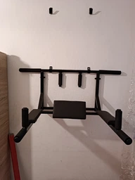 Настенный турник с брусьями PowerPullUp 4в1 c упором для пресса черный фото от покупателей 5