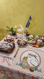 Вафельное кухонное полотенце Home Line. Пасха курча-45х60