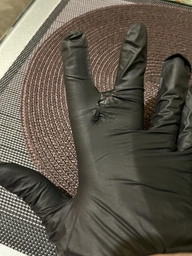 Одноразові рукавиці MedTouch нітрилові без пудри Розмір L 100 шт. Чорні (4820226660088/Н325916) фото від покупців 18