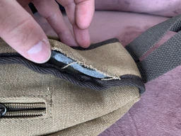 Чоловіча текстильна сумка через плече з USB кабелем вертикальна міська на спину, коричнева 56884