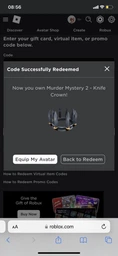 Roblox: Knife Crown - Murder Mystery 2