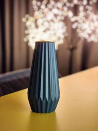 Ваза для цветов MBM HOME пластиковая 22 см DH-FLOWERS-06 DARK BLUE Синяя фото от покупателей 1