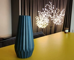 Ваза для цветов MBM HOME пластиковая 22 см DH-FLOWERS-06 DARK BLUE Синяя
