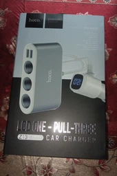 Разветвитель прикуривателя для авто на 3 гнезда (тройник автомобильный) Hoco with LCD 3 in one Z13 Автомобильное зарядное устройство фото от покупателей 7