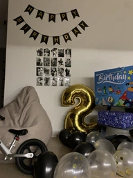 Воздушные шары "Happy Birthday black", набор - 13 шт., качественный материал фото от покупателей 4