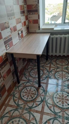Стіл кухонний Ferrum-decor Беніта 75x120x70 Чорний ДСП Дуб Артизан 16мм (BEN0013) фото від покупців 19