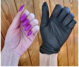 Одноразовые перчатки MedTouch нитриловые без пудры Размер S 100 шт Черные (4820226660064/Н325914) фото от покупателей 11