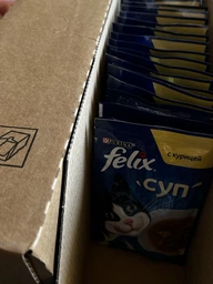 Вологий корм для котів Felix Soup Фелікс суп з куркою пауч 48 г 30 шт (7613036632331) фото от покупателей 12