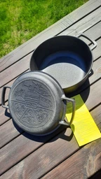 Каструля чавунна Brizoll Casserole 4 л з чавунною кришкою-сковородою чорна (91-90-P-4L-2) фото від покупців 16