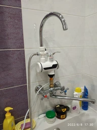 Проточный водонагреватель Delimano с LCD экраном и душем Боковое Подключение Белый фото от покупателей 7
