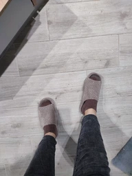 Женские домашние тапочки с анатомической подошвой с открытым носком FX shoes 7007 36 (23 см) Сиреневые (2820000016706) фото от покупателей 19