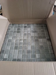 Мозаика АкваМо серая присыпка PW25216 URBAN GREY 31.7х31.7 стеклянная для ванны, душевой,кухни,хамама,бассейн