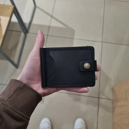 Зажим для денег на кнопке черный мужской Classic Button Black фото от покупателей 1