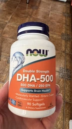 Жирные кислоты NOW DHA 500 mg, 90 капсул