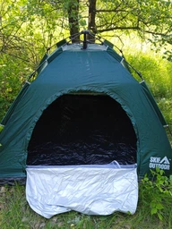 Намет палатка кемпінговий тримісний водонепроникний Skif Outdoor Adventure Auto I 200x200 cm Green (SOTASL200G) зелений