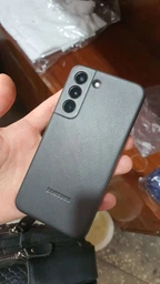 Чехол кожаный противоударный Leather Cover для Samsung Galaxy S22 (S901) Gray фото от покупателей 5