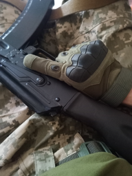 Тактичні рукавички Combat Touch Touchscreen військові Чорний M
