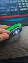 Ремешок Nike style для фитнес-браслета Xiaomi Mi Band 6/5 Черный с красным + металическая кнопка (mrk6782)