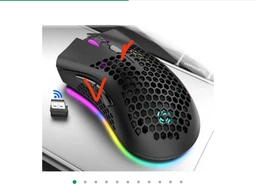 Беспроводная бесшумная игровая мышь BM600 2.4G с аккумулятором и подсветкой RGB Light
