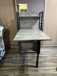 Стіл книжка з етажеркою Практик 1 Ferrum-decor 1200x640x990 Чорний метал ДСП Дуб Артизан 16 мм (FRD-104616) фото від покупців 4