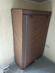 Тканинна шафа для речей Ason Storage Wardrobe 88105 2 секції 105 х 45 х 170 см Коричнева (51692BR) фото від покупців 2