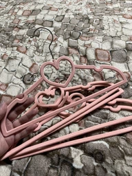 Набор 5 шт детские плечики Hangers Сердечко 32 см розовые бархатные флокированные фото от покупателей 1