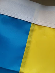 Флаг Украины государственный уличный габардин с кольцами для крепления на клипсы флагштока Сине-желтый 140 х 90 см Kayfovo UA-1 фото от покупателей 3