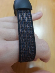 Ремешок нейлоновый MRK для фитнес браслета Xiaomi Mi Band 7/6/5/4/3 Черный+dark blue (mrk6388) фото от покупателей 10
