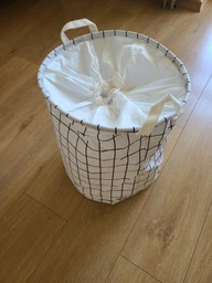Корзина для белья/игрушек раскладная с ручками и тканевой крышкой Basket серая (BТ-32538) фото от покупателей 2