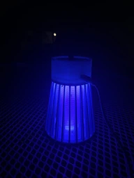 Лампа від комах 5 Вт на акумуляторі UV знищувач комарів мух мошок ос портативна електрична пастка для дому дачі тераси кемпінгу Сірий фото від покупців 18