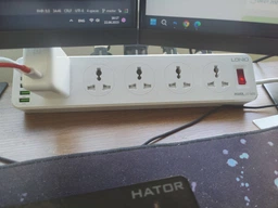 Сетевой фильтр удлинитель 10 EU розеток с 6 USB 2м с защитой с заземлением Ldnio 2500W 10A Белый (SC10610)