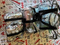 Набор из 3 прозрачных сумок в роддом Mommy Bag (S, M, L) Черный