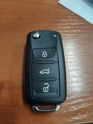 Корпус выкидного ключа Skoda Octavia Fabia Superb Roomster Yeti Galakeys 3 кнопки лезвие HU66 (14-08)