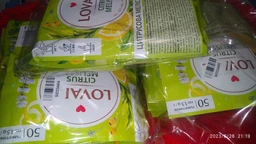 Купаж зеленого та трав'яного чаю Lovare Цитрус Меліса в пакетиках 24 пакета