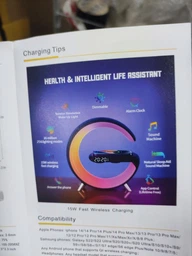 Настільна смарт лампа-нічник G-Smart RGB 15W Light Sound Machine з бездротовою зарядкою і Bluetooth-колонкою 3W біла