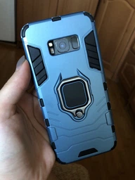 Чохол Iron Ring для Samsung Galaxy S8 броньований бампер Броня Dark-Blue фото від покупців 2