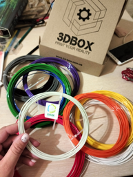 Набір ABS пластику 3D-Box MEDIUM-10 для 3D-ручки: 9 кольорів за 10 метрів (1,75 мм*90м)