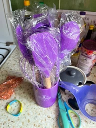 Силіконовий кухонний набір приладдя Kitchen Set 12 предметів (дерево+силікон) рожевий